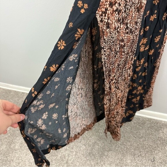 Free People Tigerlily Long Sleeve Boho Maxi Dress Black Size XS - Picture 9 of 16